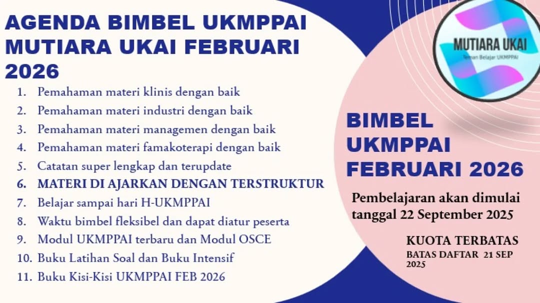 Yeay... Pembukaan kelas Bimbel Februari 2026 sudah dibuka.